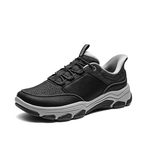 Men's Waterproof Wide Toe Box Slip-on Sneakers - BLACK -  0