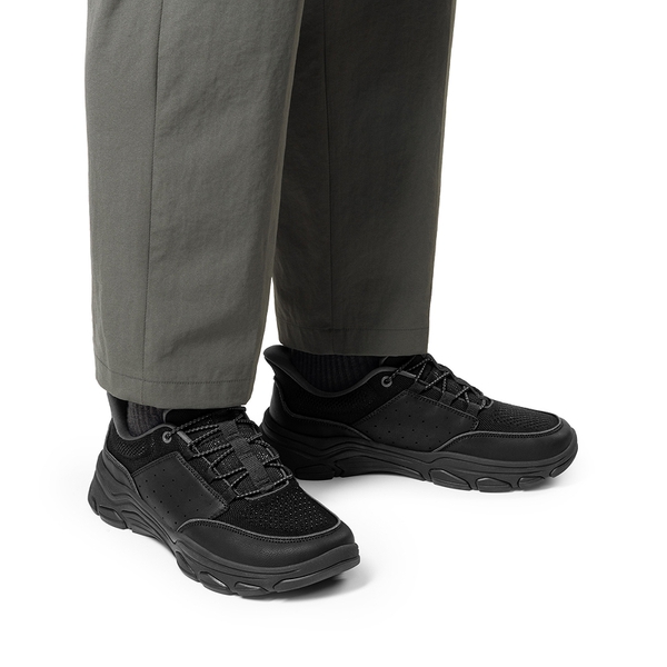 Men's Waterproof Wide Toe Box Slip-on Sneakers - ALL BLACK - 3