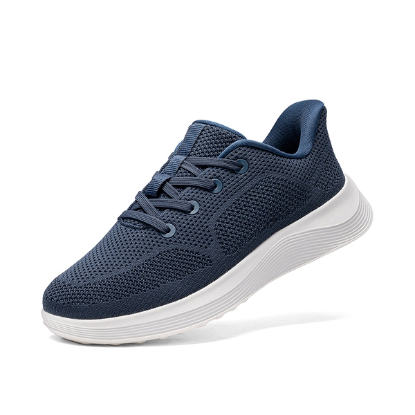 Men's Hands Free Slip-on Roomy Toe Comfortable Casual Sneakers - DARK BLUE -  0