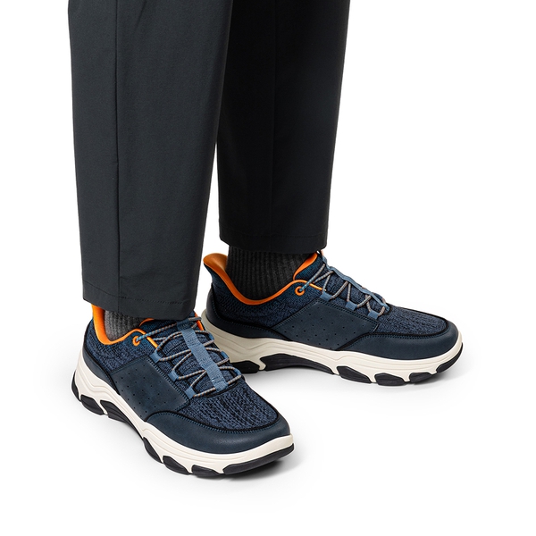 Men's Waterproof Wide Toe Box Slip-on Sneakers - BLUE - 3