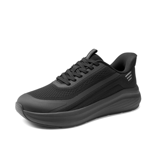 Men's Athletic Cushioning Comfortable Sneakers - ALL BLACK -  0