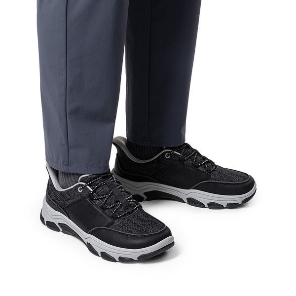 Men's Waterproof Wide Toe Box Slip-on Sneakers - BLACK - 3
