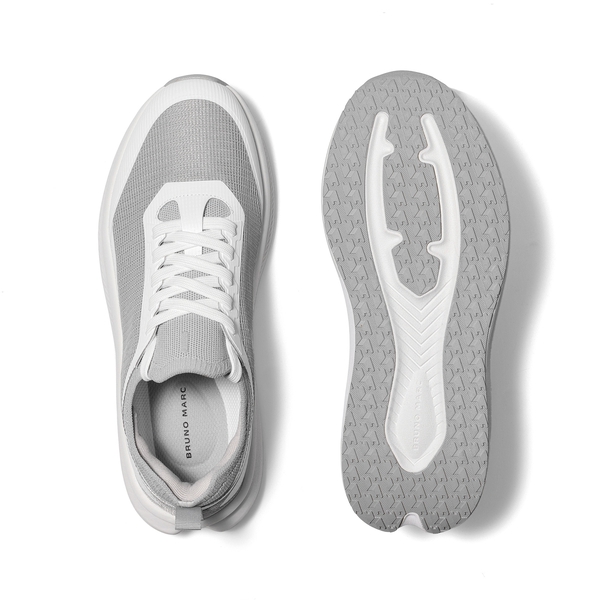 Men's Non Slip Lightweight Cushion Mesh Sneakers - WHITE - 1