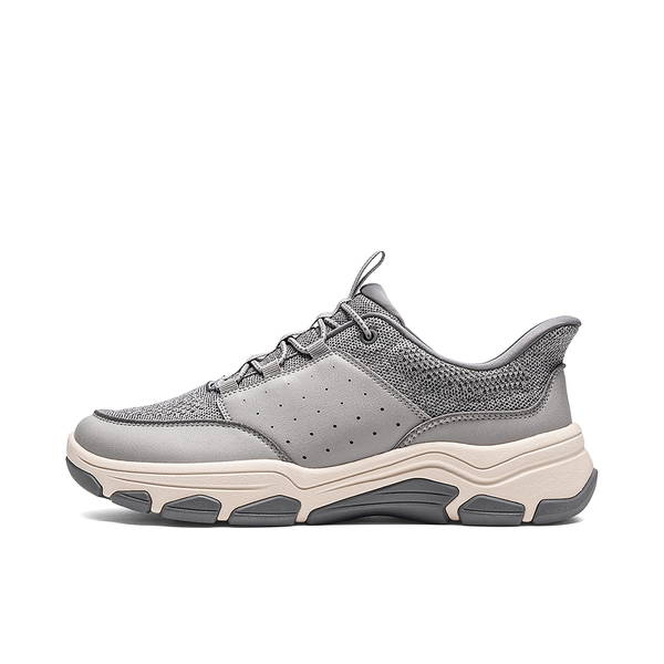 Men's Waterproof Wide Toe Box Slip-on Sneakers - CHARCOAL GRAY - 1