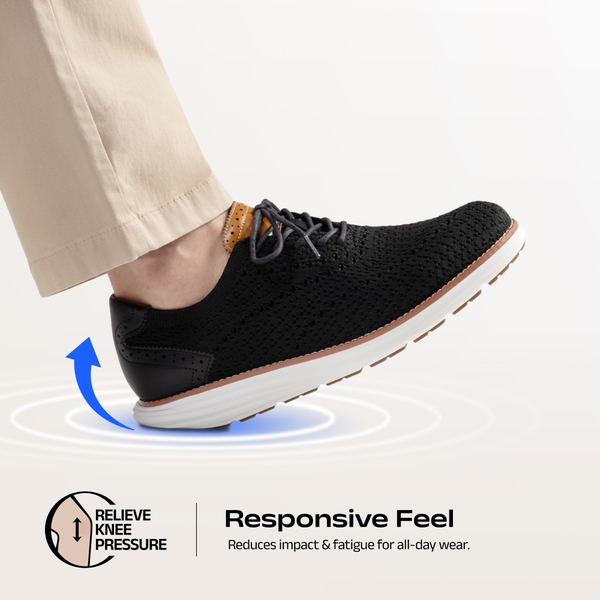 Men's Oxfords Classic Comfort Mesh Sneakers - BLACK - 5