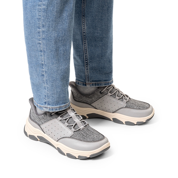 Men's Waterproof Wide Toe Box Slip-on Sneakers - CHARCOAL GRAY - 3