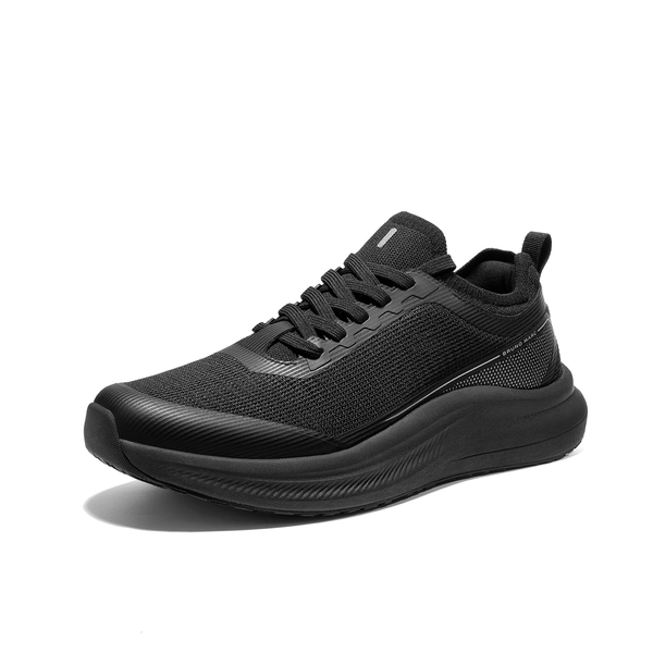 Men's Non Slip Lightweight Cushion Mesh Sneakers - ALL BLACK -  0