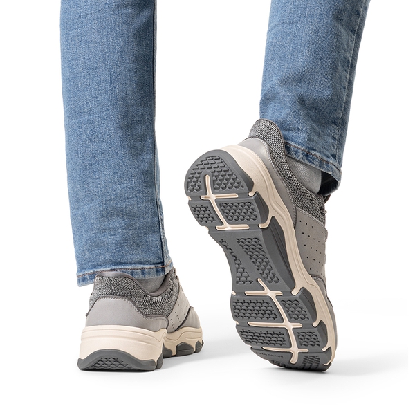 Men's Waterproof Wide Toe Box Slip-on Sneakers - CHARCOAL GRAY - 4