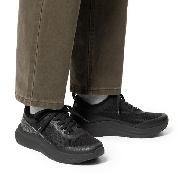 Men's Non Slip Lightweight Cushion Mesh Sneakers - ALL BLACK - 3
