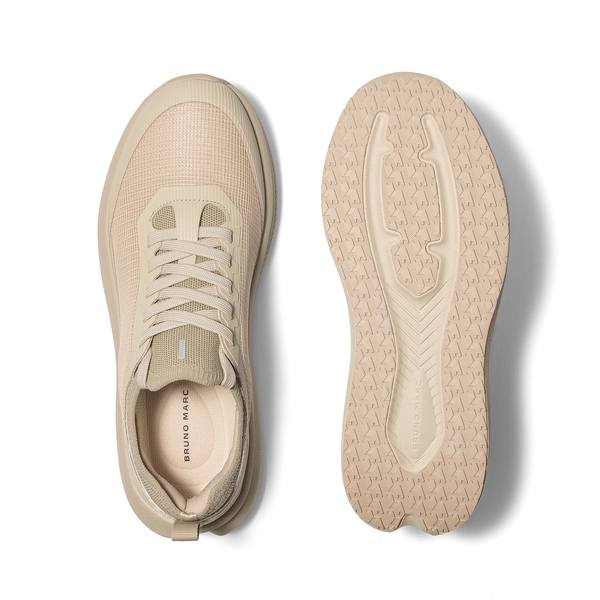 Men's Non Slip Lightweight Cushion Mesh Sneakers - SAND - 1