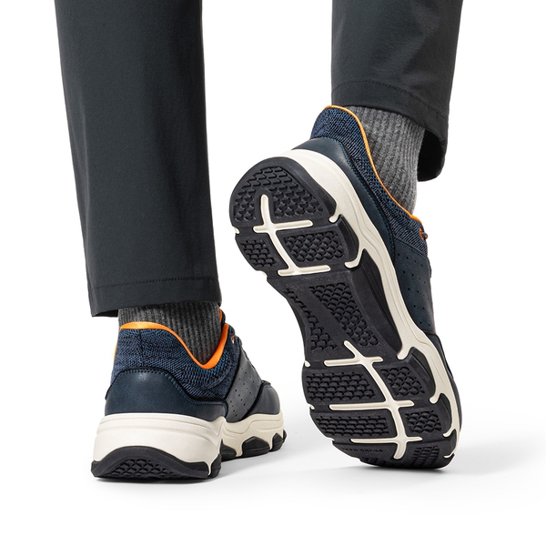 Men's Waterproof Wide Toe Box Slip-on Sneakers - BLUE - 4