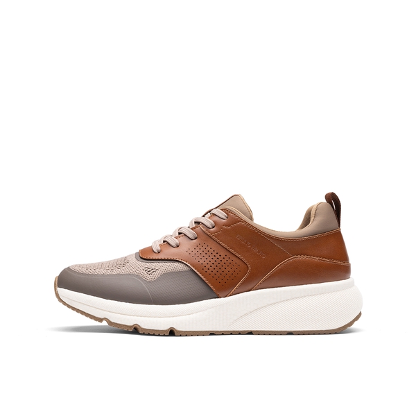 Men's Casual Dress Fashion Sneakers - BROWN/BEIGE - 3