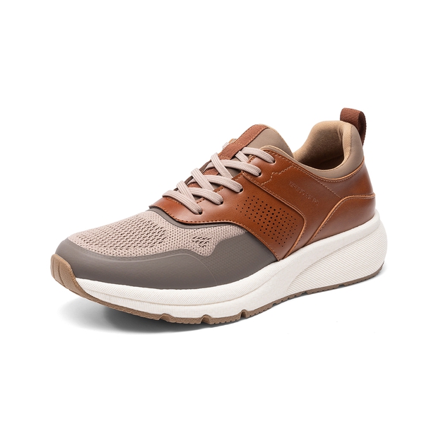 Men's Casual Dress Fashion Sneakers - BROWN/BEIGE -  0