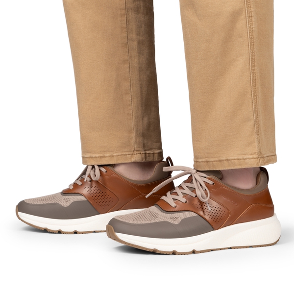 Men's Casual Dress Fashion Sneakers - BROWN/BEIGE - 5