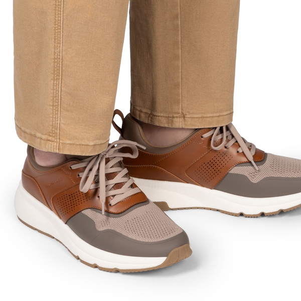 Men's Casual Dress Fashion Sneakers - BROWN/BEIGE - 6