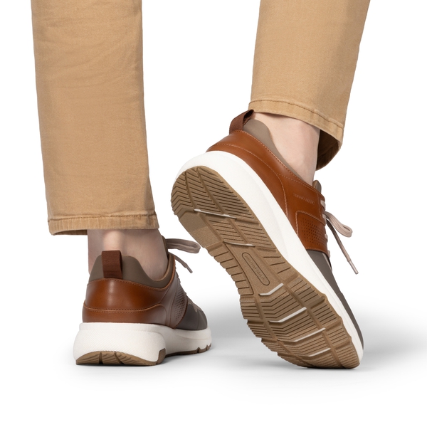 Men's Casual Dress Fashion Sneakers - BROWN/BEIGE - 4