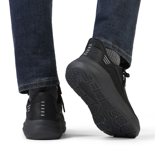 Men's Athletic Cushioning Comfortable Sneakers - ALL BLACK - 4