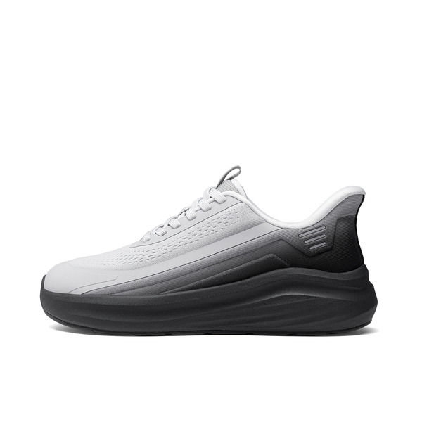 Men's Athletic Cushioning Comfortable Sneakers - BLACK/GREY - 1