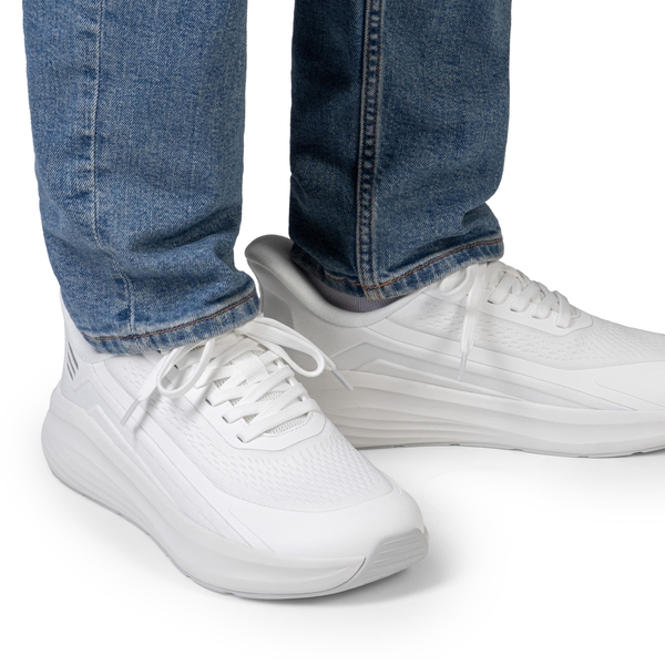 Men's Athletic Cushioning Comfortable Sneakers - WHITE - 3