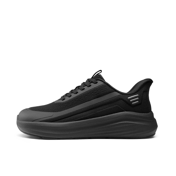 Men's Athletic Cushioning Comfortable Sneakers - ALL BLACK - 1