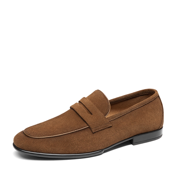 Men's Classic Suede Dress Loafers - TAN -  0