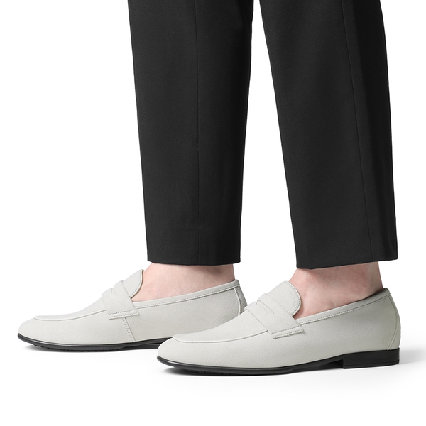 Men's Classic Suede Dress Loafers - SAND - 4