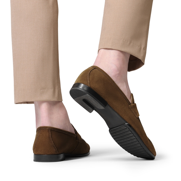 Men's Classic Suede Dress Loafers - TAN - 6
