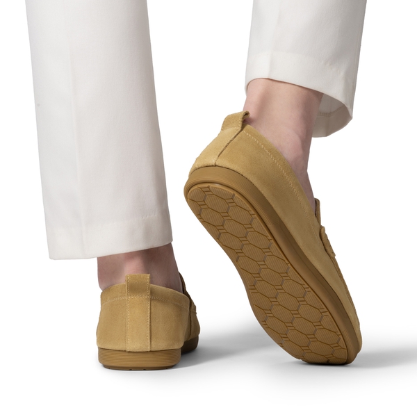 Men's Suede Casual Slip-on Loafers - CAMEL - 4