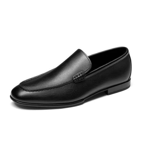 Men's Classic Suede Dress Loafers - BLACK -  0