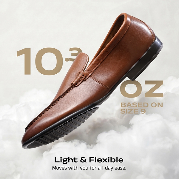 Men's Classic Suede Dress Loafers - BROWN - 4