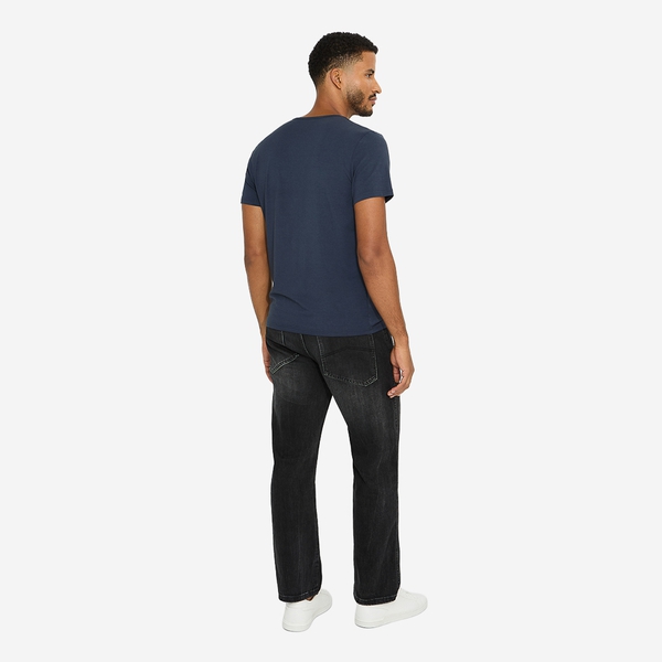 Men's Ultra-Soft Breathable Classic Crew Neck T-Shirt - DARK NAVY - 5