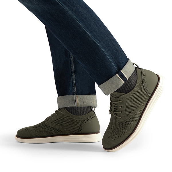 Men's KnitFlex Craft Mesh Lightweight Sneakers - GREEN - 8