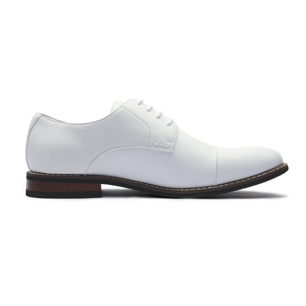 Men's Classic Cap-Toe Formal Oxford Shoes - WHITE - 2