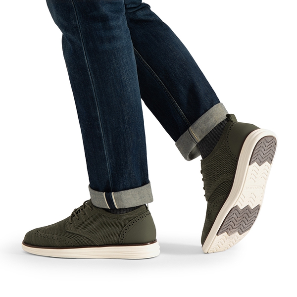 Men's KnitFlex Craft Mesh Lightweight Sneakers - GREEN - 6