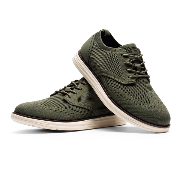 Men's KnitFlex Craft Mesh Lightweight Sneakers - GREEN - 5