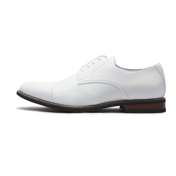 Men's Classic Cap-Toe Formal Oxford Shoes - WHITE - 1