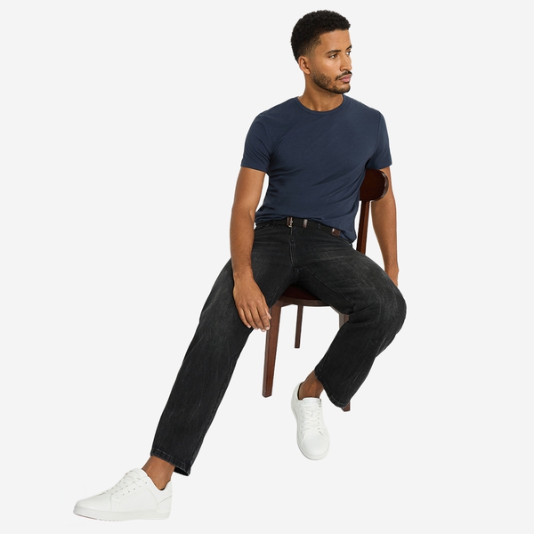 Men's Ultra-Soft Breathable Classic Crew Neck T-Shirt - DARK NAVY - 4