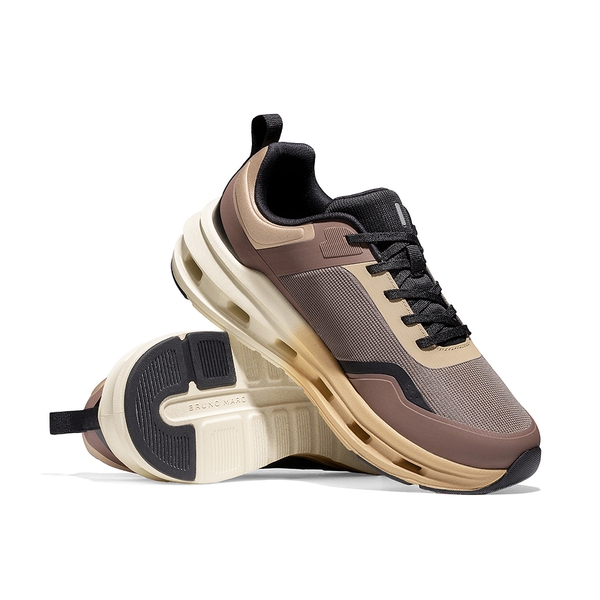 Offroute：Men's Lightweight Cushion Secure Textured Lace Sneakers - BROWN - 2