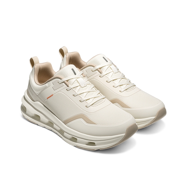 Offroute：Men's Lightweight Cushion Secure Textured Lace Sneakers - BEIGE - 1