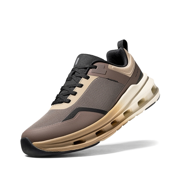 Offroute：Men's Lightweight Cushion Secure Textured Lace Sneakers - BROWN -  0