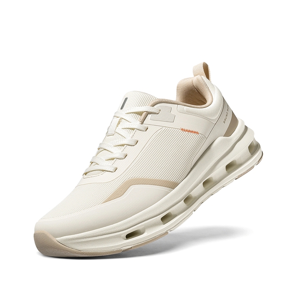 Offroute：Men's Lightweight Cushion Secure Textured Lace Sneakers - BEIGE -  0