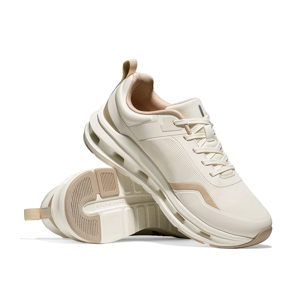 Offroute：Men's Lightweight Cushion Secure Textured Lace Sneakers - BEIGE - 2