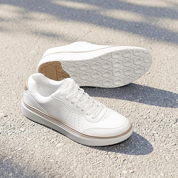 Men's Fashion Dress Lightweight Casual Sneakers - WHITE - 2