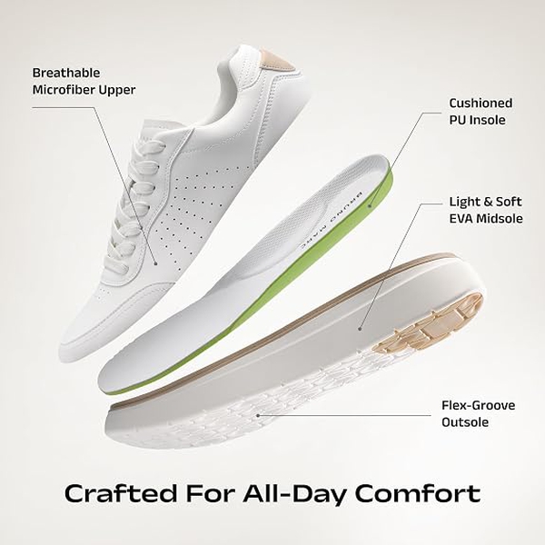 Men's Fashion Dress Lightweight Casual Sneakers - WHITE - 3