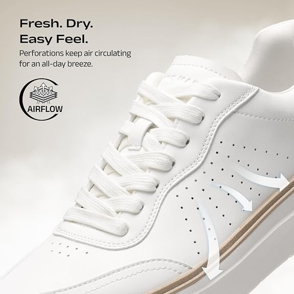 Men's Fashion Dress Lightweight Casual Sneakers - WHITE - 4