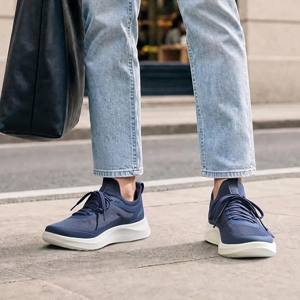 Men's Walking Breeze Mesh Breathable Lightweight Casual Sneakers - NAVY - 1