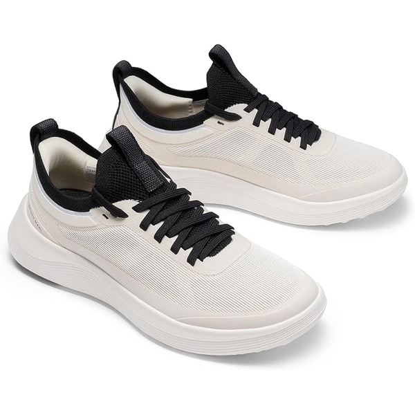 Men's Walking Breeze Mesh Breathable Lightweight Casual Sneakers - WHITE/BLACK - 3
