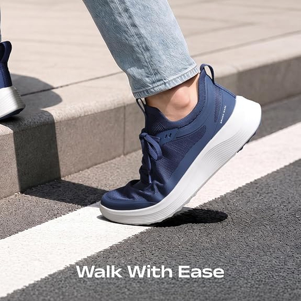 Men's Walking Breeze Mesh Breathable Lightweight Casual Sneakers - NAVY - 5