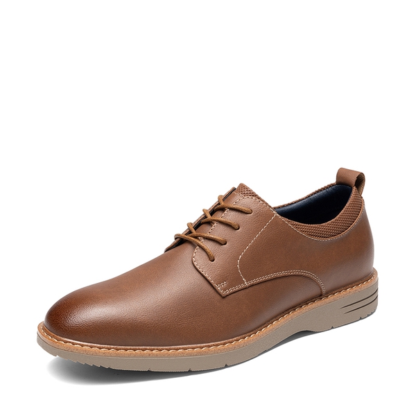 Men's Casual Dress Retro Business Classic Dress Comfort Oxfords - BROWN -  0