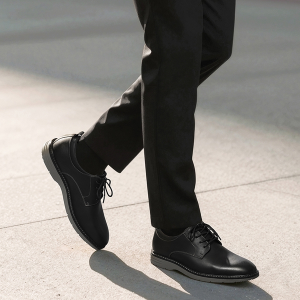 Men's Casual Dress Retro Business Classic Dress Comfort Oxfords - BLACK - 3